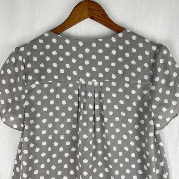 41 Hawthorn Gray Polka Dot Blouse - Picture 10 of 12